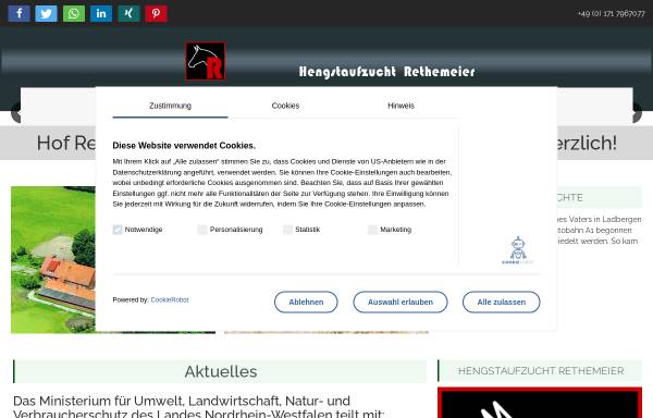 Vorschau von rethemeier.info, Hengstaufzucht Rethemeier
