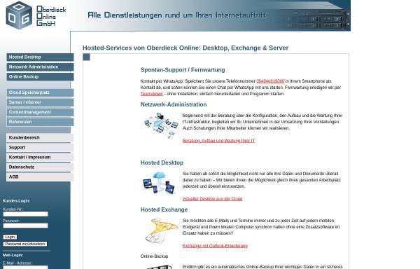Vorschau von www.oberdieck-online.de, Oberdieck Online GmbH