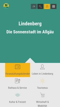 Vorschau der mobilen Webseite www.lindenberg.de, Stadt Lindenberg