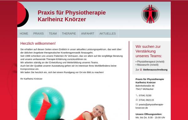 Vorschau von www.physiotherapie-knoerzer.de, Physiotherapie Knörzer