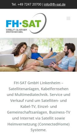 Vorschau der mobilen Webseite www.fh-sat.de, FH-SAT GmbH