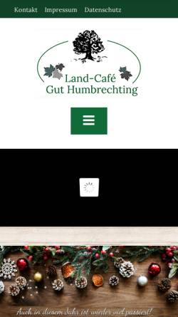 Vorschau der mobilen Webseite www.landcafe-gut-humbrechting.de, Land-Café Gut Humbrechting