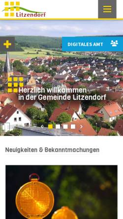 Vorschau der mobilen Webseite www.litzendorf.de, Litzendorf