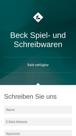 Vorschau der mobilen Webseite www.beck-loechgau.de, Beck, Raumausstattung - Spielwaren
