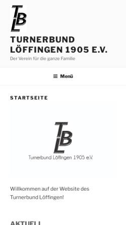 Vorschau der mobilen Webseite www.tb-loeffingen.de, Turnerbund Löffingen