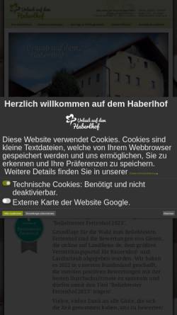 Vorschau der mobilen Webseite www.haberlhof-lohberg.de, Urlaub in Lohberg
