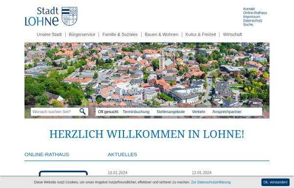 Vorschau von www.lohne.de, Stadt Lohne