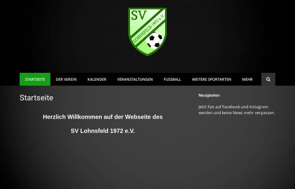 Vorschau von www.sv-lohnsfeld.de, Sportverein Lohnsfeld e.V.