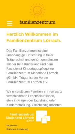 Vorschau der mobilen Webseite www.familienzentrum-loe.de, Familienzentrum Lörrach e. V.