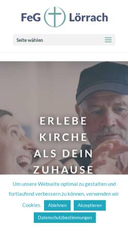 Vorschau der mobilen Webseite feg-loerrach.de, Freie evangelische Gemeinde