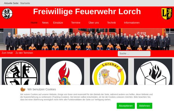 Vorschau von www.ffwlorch.de, Freiwillige Feuerwehr Lorch