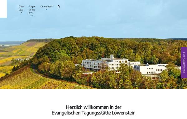 Vorschau von www.e-tl.de, Evangelische Tagungsstätte Löwenstein