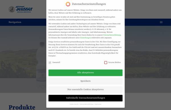 Vorschau von www.teusser.de, Teusser - Mineralbrunnen