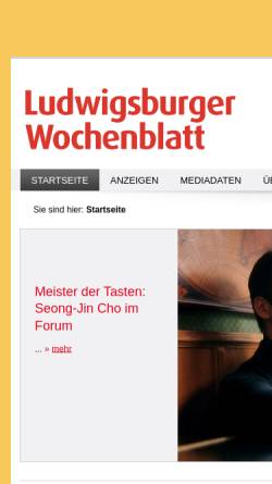 Vorschau der mobilen Webseite www.ludwigsburger-wochenblatt.de, Ludwigsburger Wochenblatt