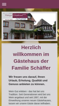 Vorschau der mobilen Webseite www.schaeffer-weine.de, Weingut-Gästehaus Schäffer