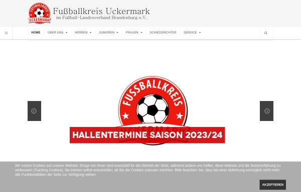 Vorschau von fussball-uckermark.de, Fussballkreis West-Uckermark