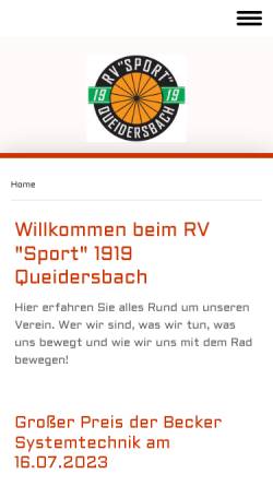 Vorschau der mobilen Webseite www.rv-queidersbach.de, RV 