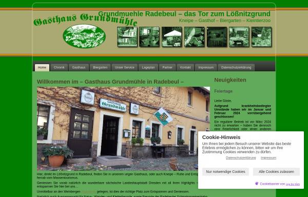 Vorschau von www.grundmuehle-radebeul.de, Grundmühle Radebeul