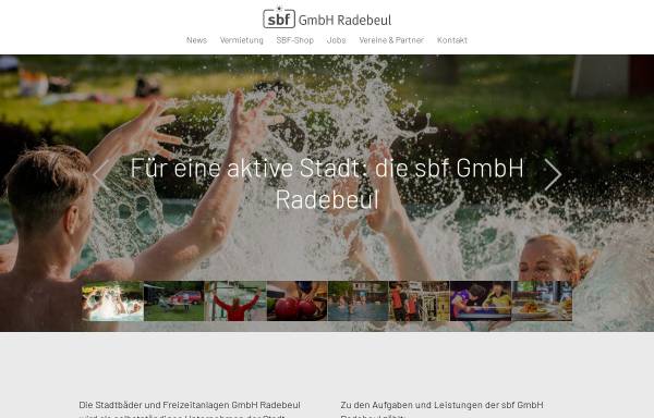Vorschau von www.sport-in-radebeul.de, Stadtbäder und Freizeitanlagen Radebeul