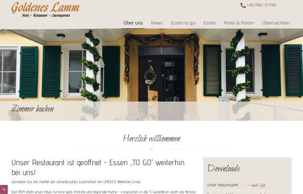 Vorschau von www.goldenes-lamm-rainau.de, Goldenes Lamm