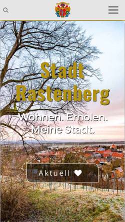 Vorschau der mobilen Webseite www.rastenberg.de, Stadt Rastenberg
