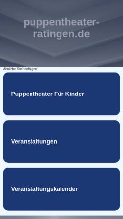 Vorschau der mobilen Webseite www.puppentheater-ratingen.de, Puppentheater