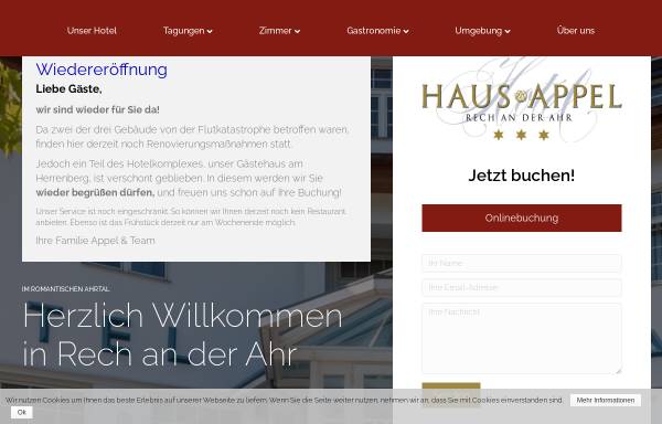 Vorschau von www.hausappel.de, Hotel Haus Appel