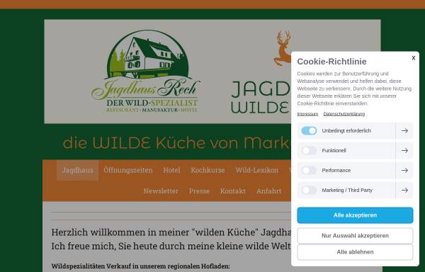 Vorschau von www.jagdhaus-rech.de, Hotel und Restaurant Jagdhaus Rech