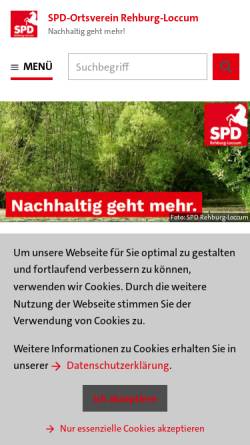 Vorschau der mobilen Webseite spd-rehburg-loccum.de, SPD Rehburg-Loccum