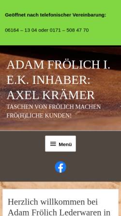 Vorschau der mobilen Webseite www.astrid-modelle.de, Adam Frölich I. KG