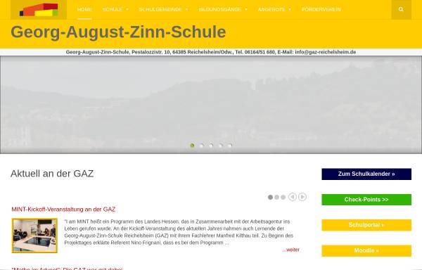 Vorschau von www.gaz-reichelsheim.de, Georg-August-Zinn-Schule