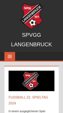 Vorschau der mobilen Webseite www.spvgglangenbruck.de, SpVgg Langenbruck e.V.