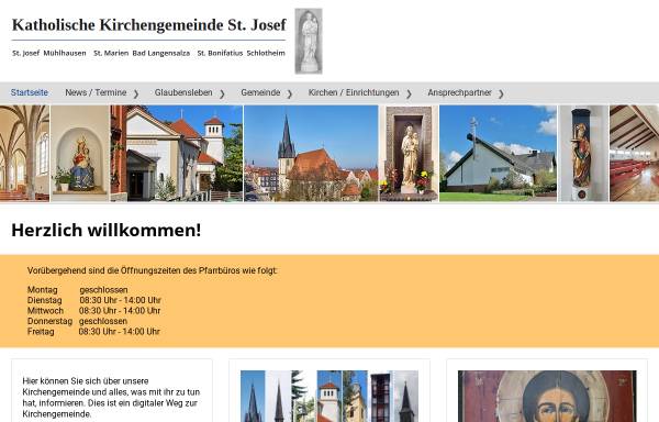 Vorschau von www.katholische-kirche-muehlhausen.de, Katholische Pfarrgemeinde Sankt Josef