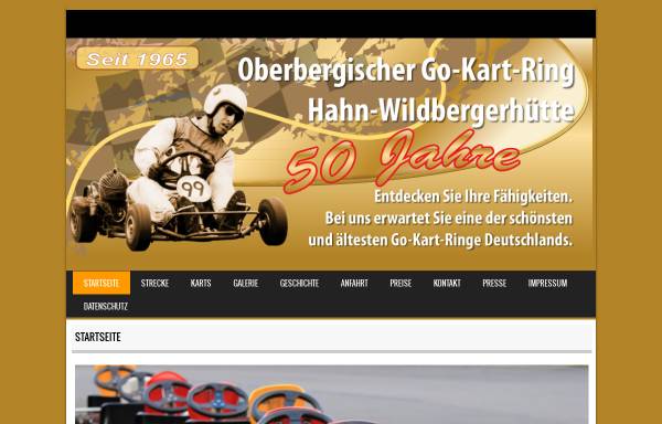 Vorschau von www.kartring-oberberg.de, Go-Kart-Ring Hahn / Wildbergerhütte