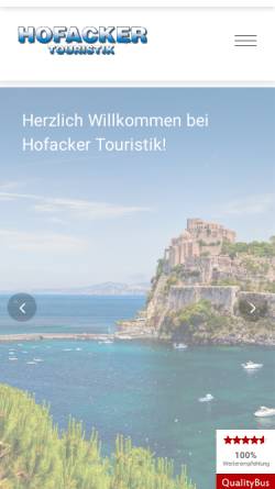 Vorschau der mobilen Webseite www.hofacker-touristik.de, Hofacker Touristik