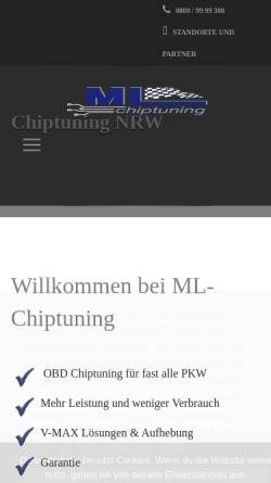 Vorschau der mobilen Webseite www.ml-chiptuning.de, ML Chiptuning - Inh. Marco Lillich