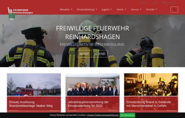 Vorschau von feuerwehr-reinhardshagen.de, Freiwillige Feuerwehr Reinhardshagen