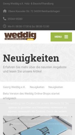Vorschau der mobilen Webseite weddig-keutel.de, Webdesign Weddig und Keutel