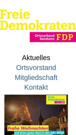 Vorschau der mobilen Webseite www.fdp-reinheim.de, FDP Reinheim