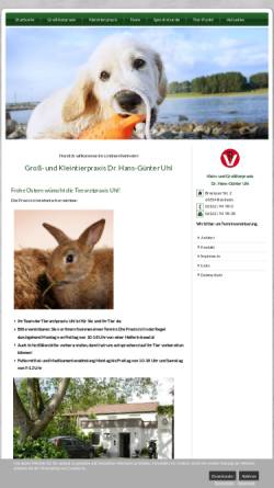 Vorschau der mobilen Webseite www.tierarzt-uhl.de, Tierarztpraxis Dr. Uhl