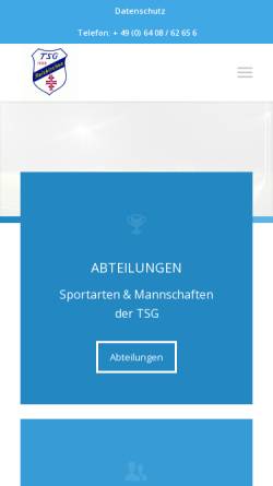 Vorschau der mobilen Webseite tsg-reiskirchen.de, TSG 1908 Reiskirchen