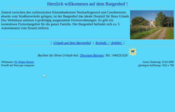 Vorschau von www.bargenhof.de, Ferienwohnungen Bargenhof