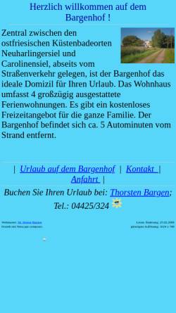 Vorschau der mobilen Webseite www.bargenhof.de, Ferienwohnungen Bargenhof