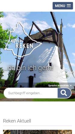 Vorschau der mobilen Webseite www.reken.de, Gemeinde Reken