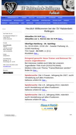 Vorschau der mobilen Webseite www.svhalstenbek-rellingen.de, SV Halstenbek-Rellingen e.V.
