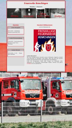 Vorschau der mobilen Webseite www.feuerwehr-remchingen.de, Freiwillige Feuerwehr Remchingen
