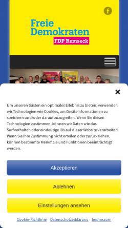 Vorschau der mobilen Webseite fdp-remseck.de, FDP Remseck