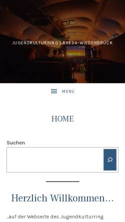 Vorschau der mobilen Webseite www.kultur-von-morgen.de, Jugendkulturring Rheda-Wiedenbrück