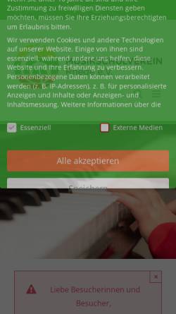 Vorschau der mobilen Webseite msv-rhede.de, Musikschule Rhede