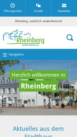 Vorschau der mobilen Webseite www.rheinberg.de, Rheinberg